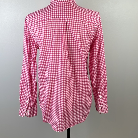 Vineyard Vines Women Long Sleeve Button Down Shirt SZ 4 Relaxed Bright Pink - Picture 9 of 14